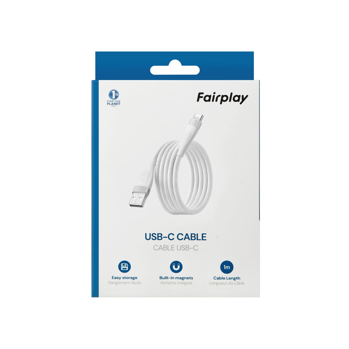 FAIRPLAY - Câble Magnétique USB-C 1m