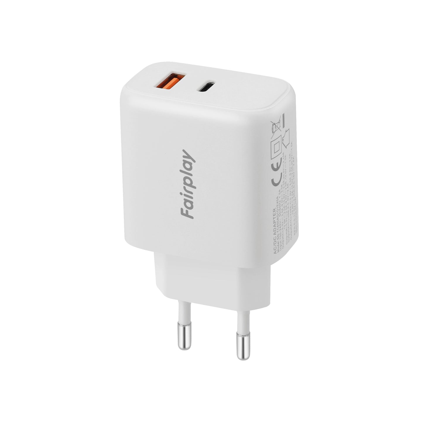 FAIRPLAY - Chargeur 65W (USB-A + USB-C)